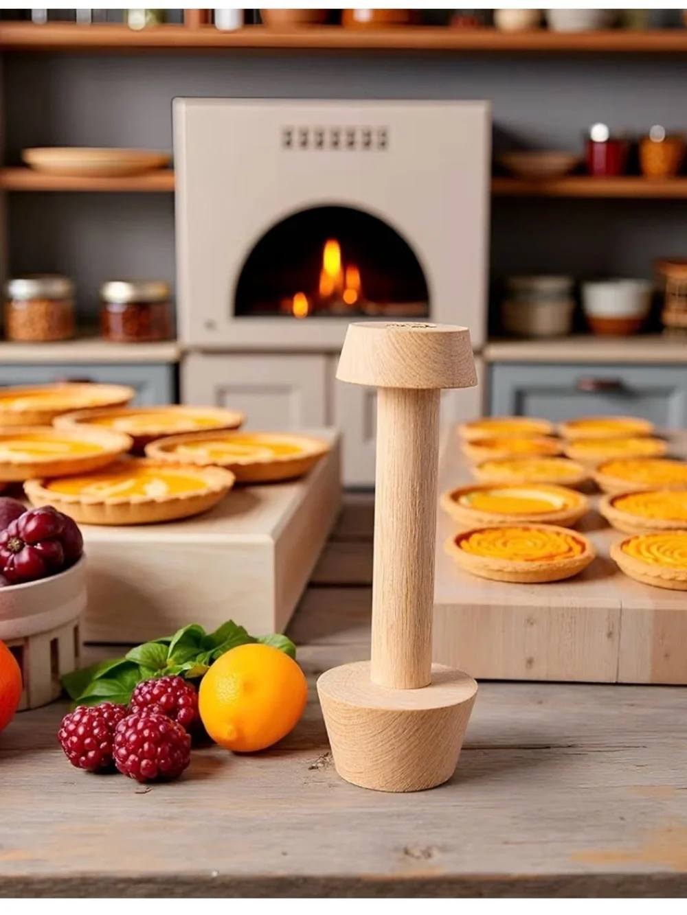 5/$25 Wooden Pastry Tamper for Pies and Tarts
